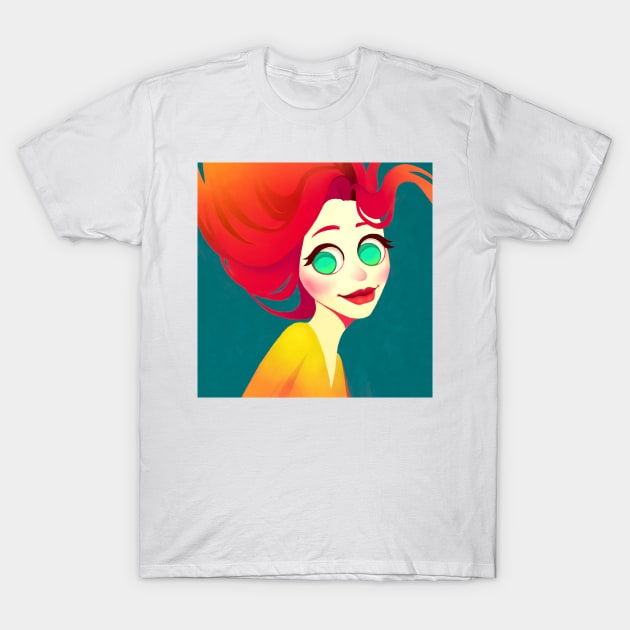 Smiling Girl T-Shirt by viktoria-likhodeeva